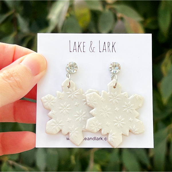 silver rhinestone snowflake earrings lake lark (1)