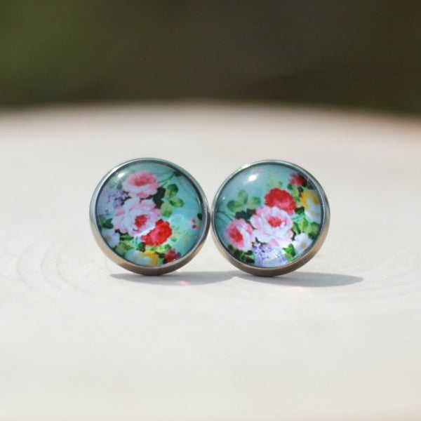 summer flower stud earrings