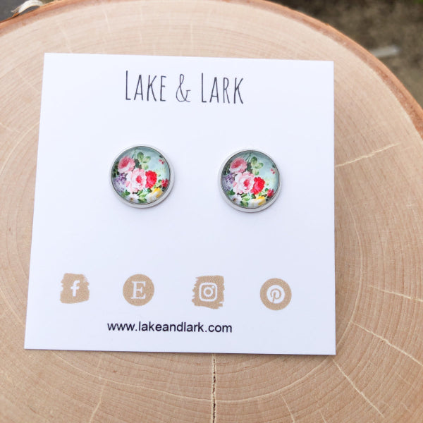 spring floral stud earrings lake lark