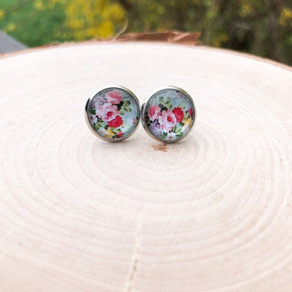 summer flowers stud earrings lake lark