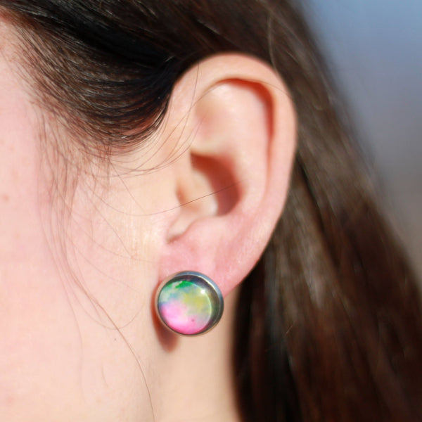 tie dye stud earrings