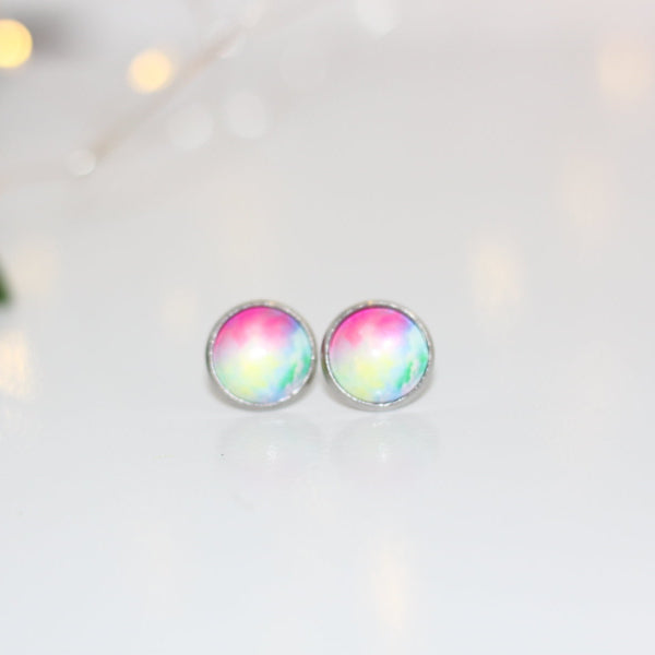 tie dye stud earrings