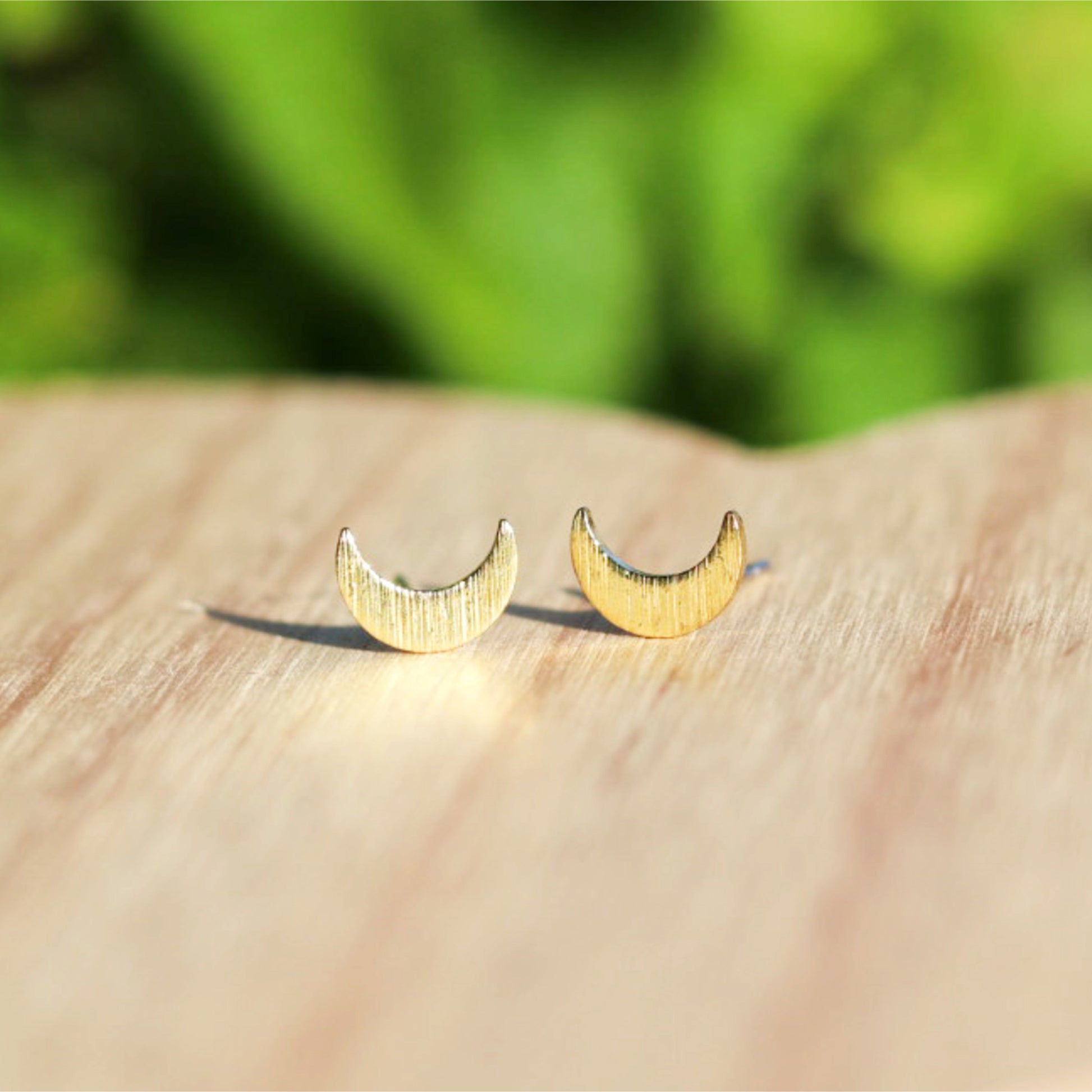 bohemian gold moon stud earrings jewelry gift