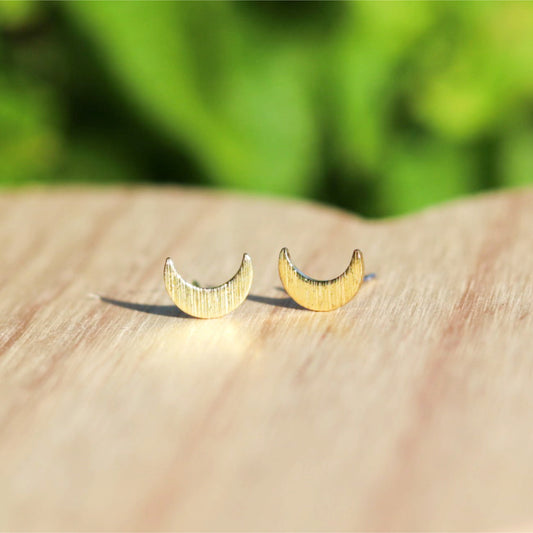 bohemian gold moon stud earrings jewelry gift