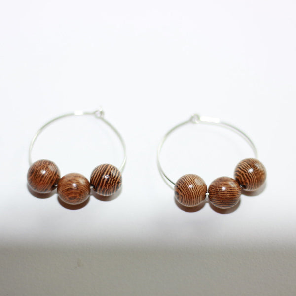 wood bead hoop earrings lake lark (1)