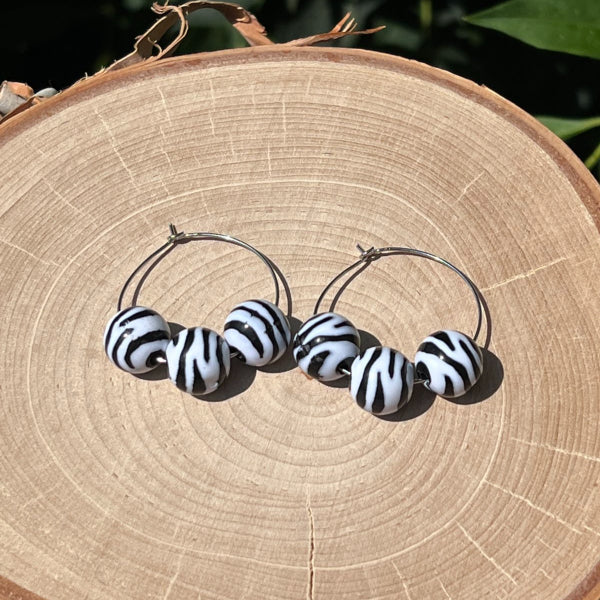 animal print hoop earrings